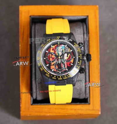  Replica AET Remould Picasso "Young Lady" Rolex Daytona Black Ceramic Case Strap Replica 7750 Watch